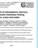 A synthesis of atmospheric mercury depletion event chemistry linking atmosphere, snow and water