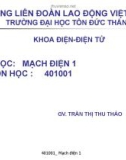 KHÁI NIỆM CHUNG VỀ MẠCH ĐIỆN