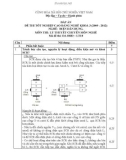 Đáp án đề thi tốt nghiệp cao đẳng nghề khóa 3 (2009-2012) - Nghề: Điện dân dụng - Môn thi: Lý thuyết chuyên môn nghề - Mã đề thi: DA ĐDD–LT18