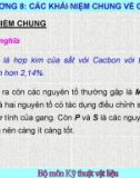 CHƯƠNG 8: CÁC KHÁI NIỆM CHUNG VỀ GANG