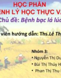 Bài giảng Bệnh lý học thực vật - Bài: Bệnh bạc lá lúa