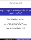 Bài giảng Toán cao cấp: Chương 5 - TS. Nguyễn Phúc Sơn