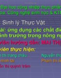 Chất điều hòa sinh trưởng