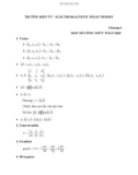 TRƯỜNG ĐIỆN TỪ - ELECTROMAGNETIC FIELD THEORY - chương 1