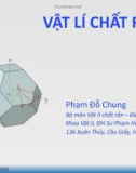 Bài giảng Vật lí chất rắn - Chương 3: Khí electron tự do, mặt Fermi (Phần 2)