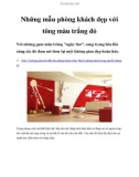 Những mẫu phòng khách đẹp với tông màu trắng đỏ