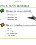 BÀI GIẢNG - NƯỚC DƯỚI ĐẤT