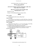 Đề tốt nghiệp CĐ nghề khóa 2 Điện công nghiệp (2008-2011) - Mã: ĐCN - LT 34 - Phần lý thuyết (kèm Đ.án)