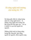 10 công nghệ môi trường của tương lai –P1