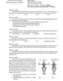 Đề thi học kỳ II năm học 2019-2020 môn Vật lý I - ĐH Sư phạm Kỹ thuật
