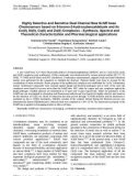 Highly Selective and Sensitive Dual Channel New Schiff base Chemosensor based on 5-bromo-2-hydroxybenzaldehyde and its Co(II), Ni(II), Cu(II) and Zn(II) Complexes - Synthesis, Spectral and Theoretical characterization and Pharmacological applications