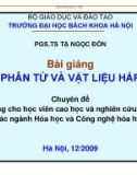 Bài giảng Rây phân tử và vật liệu hấp phụ - PGS.TS. Tạ Ngọc Đôn