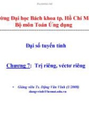 Toán Ứng dụng - Chương 7: Trị riêng, véctơ riêng