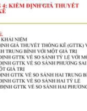 Bài giảng Xác suất thống kê: Chương 4 - ThS. Trần Thị Minh Tâm