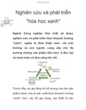 Nghiên cứu và phát triển hóa học xanh