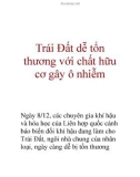 Trái Đất dễ tổn thương với chất hữu cơ gây ô nhiễm