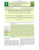 Effect of foliar silicic acid on growth, nutrient uptake and blast disease resistance of finger millet (Eleusine coracana (L.) Gaertn.)