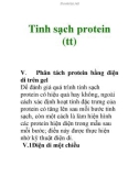 Bài giảng Tinh sạch protein (tt)