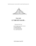 Giáo trình Lý thuyết sai số: Phần 1 - Trường ĐH Tài nguyên và Môi trường Hà Nội