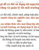 Quản lý môi trường