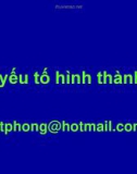 Bài giảng Thổ nhưỡng: Chương Các yếu tố hình thành đất - Võ Thanh Phong