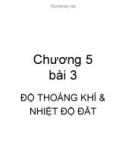 Bài giảng Khoa học đất - Chương 5: Độ thoáng khí & nhiệt độ đất