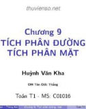 Bài giảng Toán T1: Chương 9 - ThS. Huỳnh Văn Kha