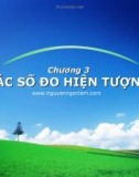 Bài giảng Nguyên lý thống kê - Chương 3: Các số đo hiện tượng