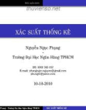 Bài giảng Xác suất thống kê: Biến ngẫu nhiên - Nguyễn Ngọc Phụng