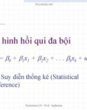 Bài giảng Mô hình hồi qui đa bội