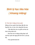 Sinh lý học tiêu hóa ( khoang miệng)