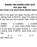 KIỂM TRA GIỮA HỌC KỲ - Phương pháp tính