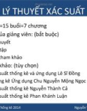 Bài giảng Lý thuyết xác suất thống kê - Nguyễn Văn Tiến