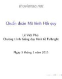 Bài giảng Chuẩn đoán mô hình hồi quy - Lê Việt Phú