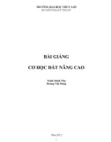 Bài giảng Cơ học đất nâng cao - Trịnh Minh Thụ, Hoàng Việt Hùng