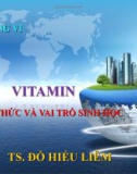 BÀI GIẢNG: CHƯƠNG VI. VITAMIN - CÔNG THỨC VÀ VAI TRÒ SINH HỌC