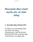 Hoocmôn thuỳ trước tuyến yên và chức năng