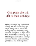 Giải pháp cho trái đất từ than sinh học