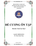 Đề cương ôn tập Toán cao cấp 2 - Trường ĐH Thương mại