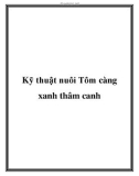 Kỹ thuật nuôi Tôm càng xanh thâm canh