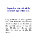 Argentina sản xuất nhiên liệu sinh học từ tảo biển