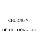 Mô hình hóa môi trường-06 Hệ tác động lùi