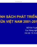 Chính sách phát triển bò sữa ở Việt Nam năm 2001-2010