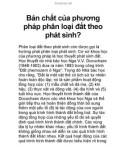 Bản chất của phương pháp phân loại đất theo phát sinh?