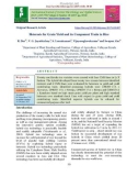 Heterosis for grain yield and its component traits in rice