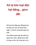 Xử lý kim loại độc hại bằng... giun đất