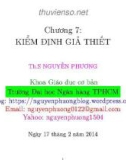 Bài giảng Xác suất thống kê: Chương 7 - ThS. Nguyễn Phương (2014)