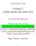 Bài giảng Xác suất thống kê: Chương 7 - ThS. Nguyễn Phương