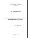 Luận văn Thạc sĩ Kinh tế: Hoàn thiện chiến lược marketing của Công ty Cổ phần bánh mứt kẹo Bảo Minh