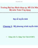 Toán Ứng dụng - Chương 3: Hệ phương trình tuyến tính